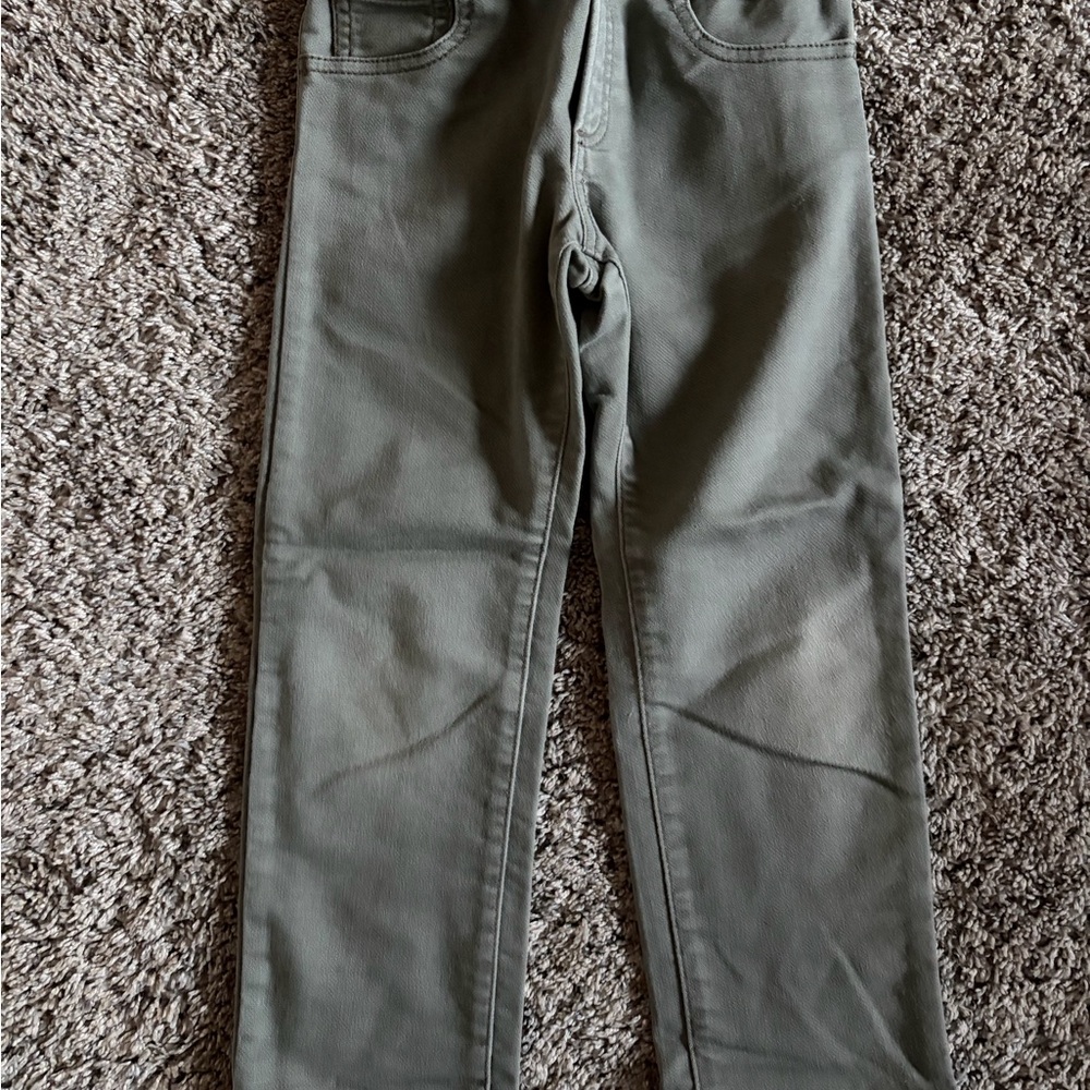 GAP Kids Boys Olive Green Super Soft Jeans, Easy Pull On, Straight Leg, 5T